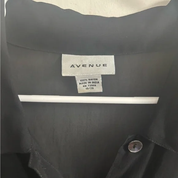 Avenue Sheer button Up 1XL Black Metallic Whimsigoth Grunge Layering - Picture 3 of 3